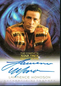 THE COMPLETE STAR TREK DEEP SPACE NINE AUTOGRAPH A20 LAWRENCE MONOSON AS HOVATH - Picture 1 of 1