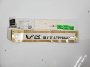NEW OEM Mercedes V8 BITURBO Emblem A222-817-16-15 AMG 2014-2016 - Picture 1 of 4