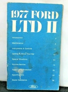 77 1977 Ford LTD II Owners Manual - Picture 1 of 1