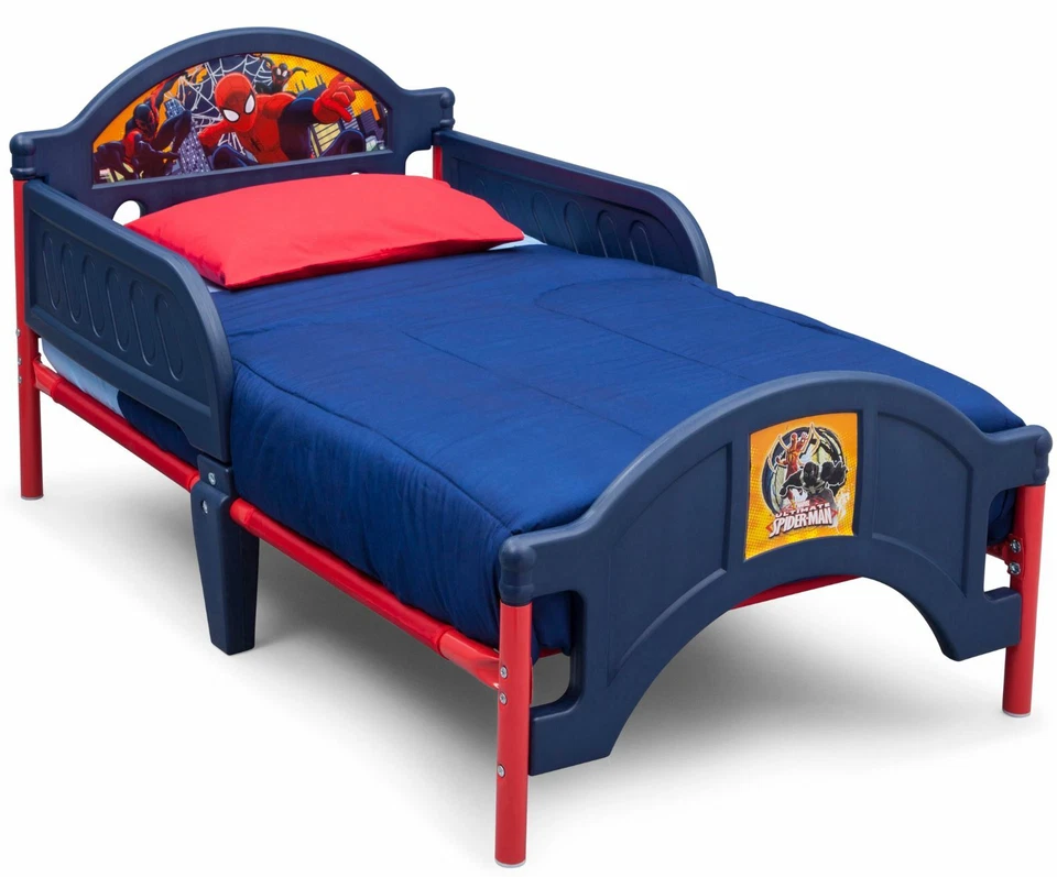 儿童漫威蜘蛛侠幼儿床男孩孩子全新最佳金属塑料 — 第 1/3 张图片