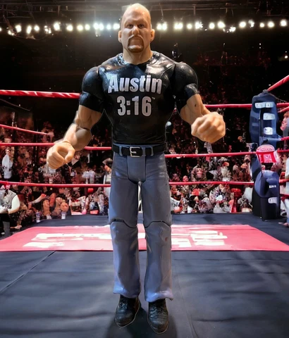 WWE STONE COLD Steve Austin Mattel Basic Series 29 3:16 2011 Wrestling Figure Cover