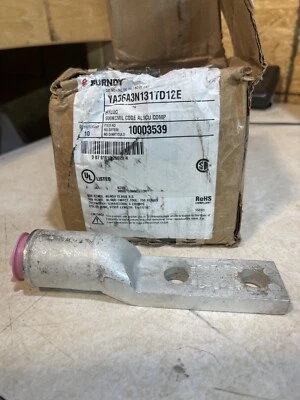 10-PACK BURNDY HYLUG YA36A3N131TD12E 600KCMIL #10003539 (I4) - Image 1 of 3