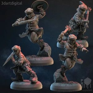 Pharsan Cultist Soldiers Male(x4)/Mordheim/Dungeons and Dragons/3DartDigital - Picture 1 of 1