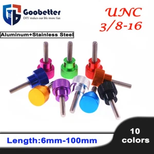 3/8-16 UNC Knurled Thumb Screw Alu Hand Grip Knob Bolt Fit PC Case Camera Tripod - Picture 1 of 7