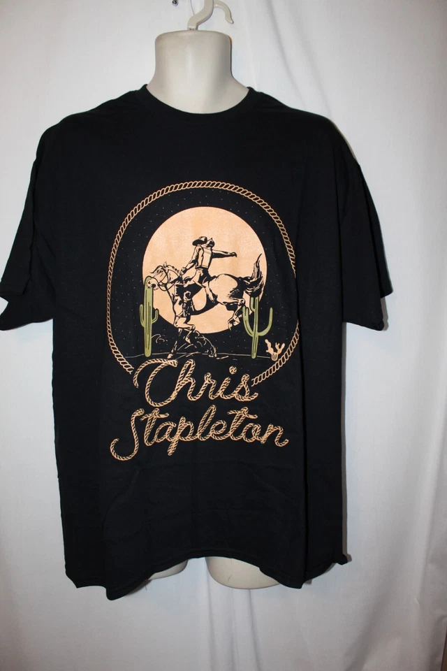 Hombre Chris Stapleton Camiseta XL Nuevo Sin Etiquetas Vaquero Negro Foto 1 de 1