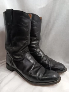 Justin Western Roper Botas de Cuero para Hombres 9D Negro Estilo 3133 - Imagen 1 de 20