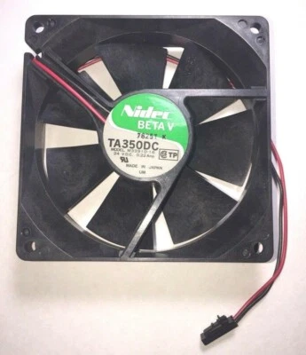 Nidec Beta V Cooling Fan TA 350DC Model M33910-16 24 VDC .22 Amp 2 pin PC 3.5" - Image 1 of 4