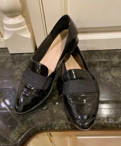 Sin cordones negros Kate Spade patente/grano. Talla 6,5 M. - Imagen 1 de 7
