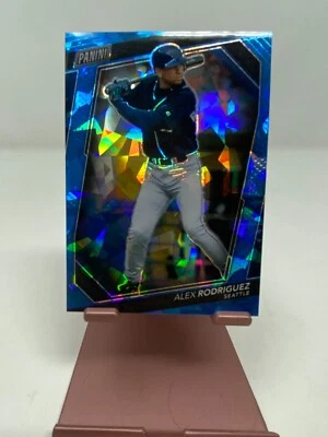 2023 PANINI THE NATIONAL VIP GOLD PACK ALEX RODRIGUEZ CRACKED ICE BLUE 124/149 - Image 1 of 4