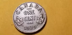 Rare Canada 1929 High 9 Rare Variety Small Cent Penny Id1. - Bild 1 von 2