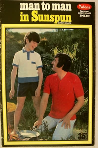 Man to Man in Sunspun - Cárdigan Camisa Jersey Talla 24 a 45 Pulgadas Patones 959 M2Ph - Imagen 1 de 8