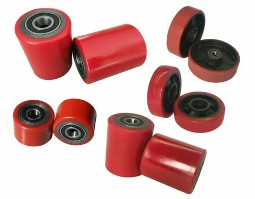 RUOTA RUOTE ROTELLA CARRELLO TRANSPALLETS CUSCINETTI ROTELLE CARICHI PESANTI    - Immagine 1 di 2