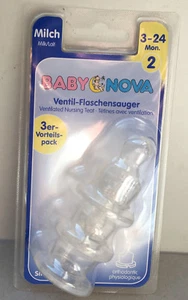 Baby Nova Sauger Ventil Flaschensauger Nr. 2 Sil.Milch - Bild 1 von 1