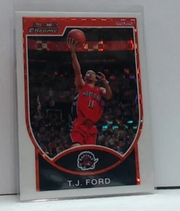 2007-08 TOPPS CHROME T.J. FORD ROOKIE XFRACTOR 15/50 #97 RAPTORS MS - Picture 1 of 2