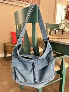 Blue denim weekender/travel purse/bag - NEW! - Picture 1 of 10