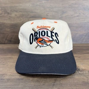 Vintage 1 Apparel Baltimore Orioles 2 Bat Logo Snapback Hat Made In USA - Picture 1 of 11