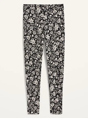  NWT Old Navy Women's Black Floral High Rise Jersey Leggings Pants many sizes - Image 1 of 4