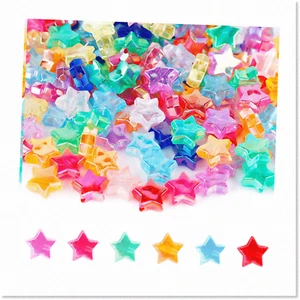 400pcs Colorful Star Beads - Tiny Cute Star Shaped Beads for DIY Jewelry Making - Picture 1 of 7