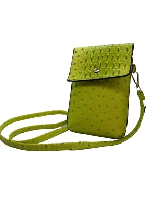 Crossbody Purse card Holder Green adjustable Strap - Image 1 of 4