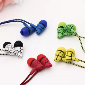 CUFFIE AURICOLARI IN EAR CON MICROFONO FILO INTRECCIATO JECK 3,5 BASSI ENTRA MP3 - Foto 1 di 10