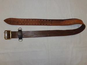 Vtg Soviet Army Real Leather Belt Russian Officer's Buckle Military Uniform USSR - Picture 1 of 19