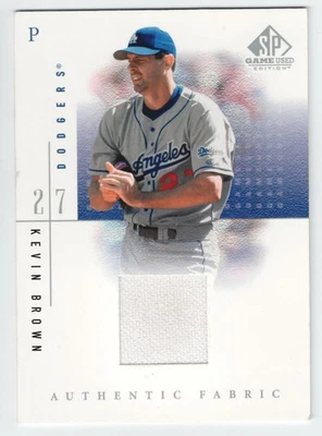 2001 Upper Deck SP Jogo Usado Kevin Brown Jersey Relíquia Tecido Autêntico #KB - Imagem 1 de 2
