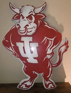 IU Mascota Bisonte Boine Gran Dimensional Placa Metal Letrero Cabeza Hexagonal Arte 23.5" - Imagen 1 de 11