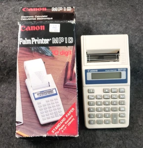 Impresora Canon MP-1D Palm y calculadora de 10 dígitos con cinta de papel vintage (C19B2) - Imagen 1 de 10