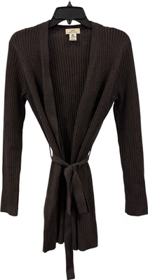 Cárdigan de lana acanalada Brooks Brothers para mujer lana merino talla S marrón Foto 1 de 4