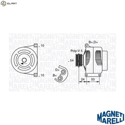 ALTERNATOR 063377027010 FOR FIAT GRANDE/PUNTO 500/C IDEA DOBLO/Cargo/MPV/Combi - Image 1 of 4