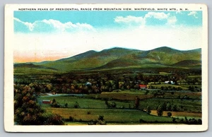 Cartolina d'epoca Northern Peaks of Presidential Range Whitefield NH - Foto 1 di 2