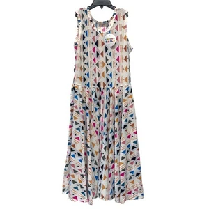 Dot Dot Smile NWT Girls' 11 Multicolor Geometric Pattern Tank Dress - Picture 1 of 4