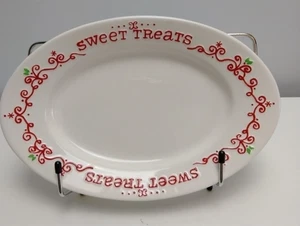 Hallmark Sweet Treats Oval Platter Christmas Holiday 10.5 Inch Serving Dish - Picture 1 of 3