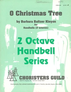 O Christmas Tree Sheet Music 2 Octave Handbells 1989 Kinyon Choristers Guild - Picture 1 of 3
