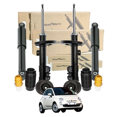 Kit 4 Ammortizzatori Monroe Roadmatic Fiat 500 (312) + Supporti + Tamponi Nuovi - Bild 1 von 4