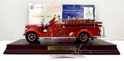 Camión de bomberos Mack Pumper Franklin Mint Navidad edición limitada 1948 1/32 Foto 1 de 4