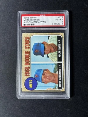 1968 Topps #177 Mets Rookies Jerry Koosman / Nolan Ryan PSA 4 - Image 1 of 2