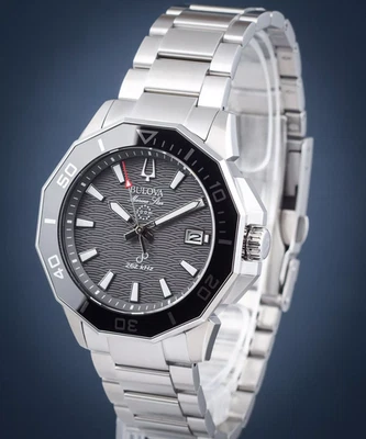 Reloj para hombre Bulova Marine Star Precisionist esfera negra pantalla de fecha 96B434 Foto 1 de 4