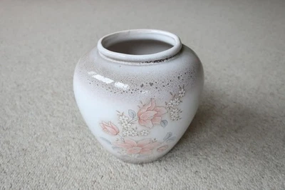 Scheurich W. Germany Keramik Vase 504-18 Blumen Blätter 18 cm X 16 cm - Bild 1 von 4