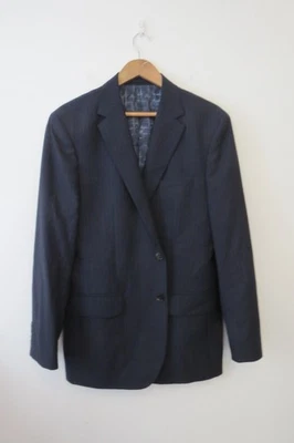 Chaqueta Blazer Chester Barrie a Rayas 44 Azul Marino Savile Row Londres Inteligente Informal Foto 1 de 4