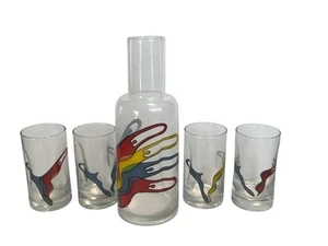 Corry Ammerlaan Style Carafe and Glasses  MCM Vintatge - Picture 1 of 15
