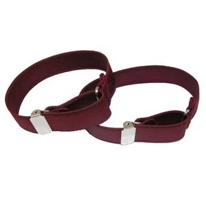 New CTM Satin Elastic Solid Color Adjustable Armband Sleeve Garter - Picture 1 of 5