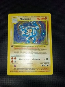 Pokemon Machamp 8/102 Holo | Set Base Italiano Vintage A13 V - Imagen 1 de 4