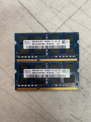 SK hynix 4GB 2Rx8 PC3 - 12800S SODIMM | HMT351S6EFR8C-PB | 8GB Total (Lote de 2) - Imagem 1 de 3