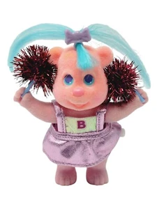 Tyco Bitsy Bears 90s Pom Pom Bear Vintage Flocked Wind Up Fuzzy Bear 4 Inch - Picture 1 of 5