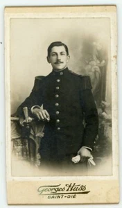 FOTO CDV Huss in Saint-Dié Fotografie, ein Soldat posiert 10. Regiment - Bild 1 von 2