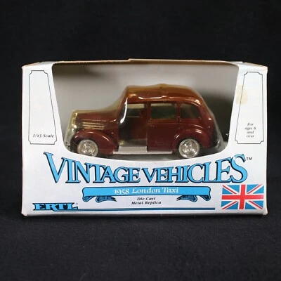 Vehículos de colección Ertl 1958 London Taxi escala 1:43 Borgoña #2551 conducción de coches Foto 1 de 4