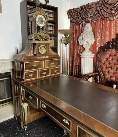 Desk, Tiffany Clock, Combination, French Style,  Cherubs, Gorgeous! Cover