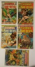 SHANNA THE SHE-DEVIL #1 2 3 4 5 (MARVEL 1972) COMPLETE SET 1ST. APPEARANCE  