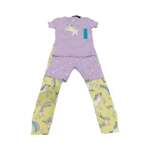 Carter's Girls Or Boys 3 Piece Cotton Pajama Set Size 4T Color Purple - Picture 1 of 4